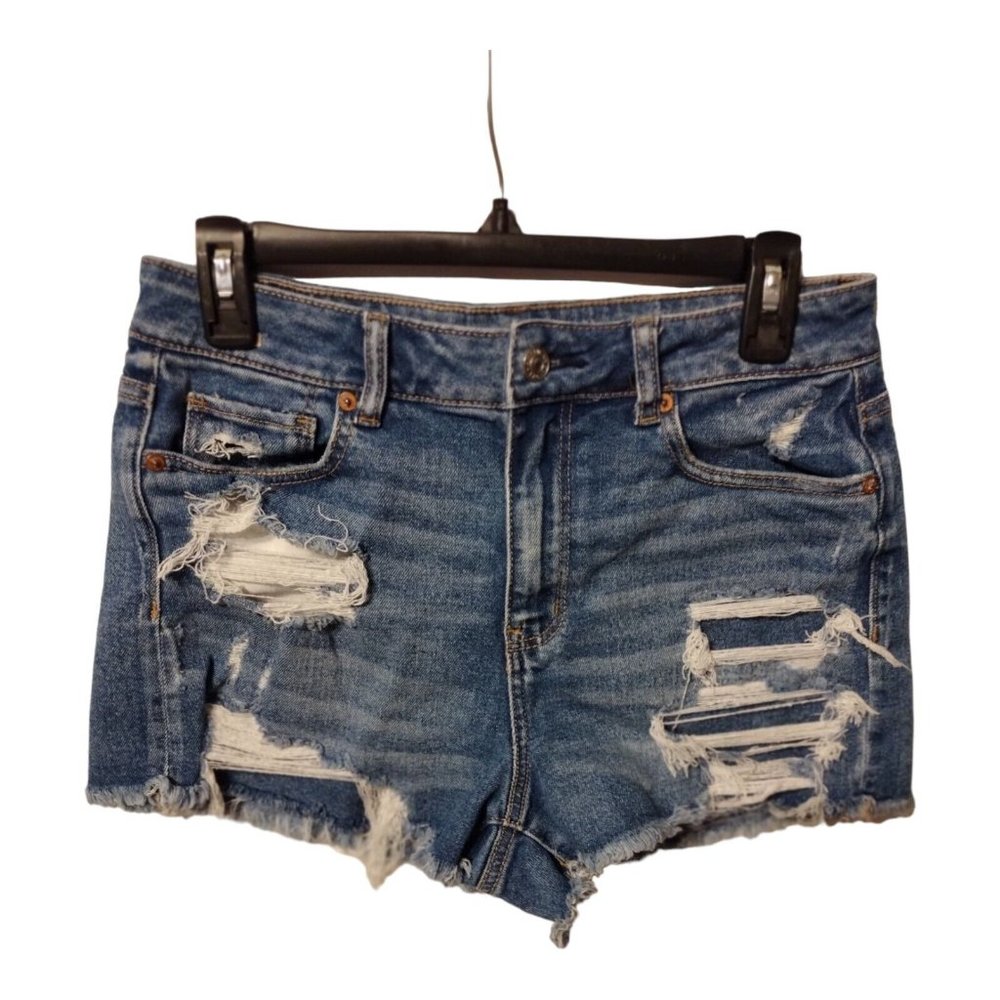 American Eagle Stretch Mom Short Shorts Distressed High-rise Size 8
